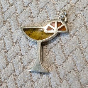 Sterling silver martini cocktail charm